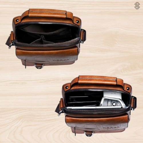 Doreen Water Resistant Faux Leather Crossbody Bag