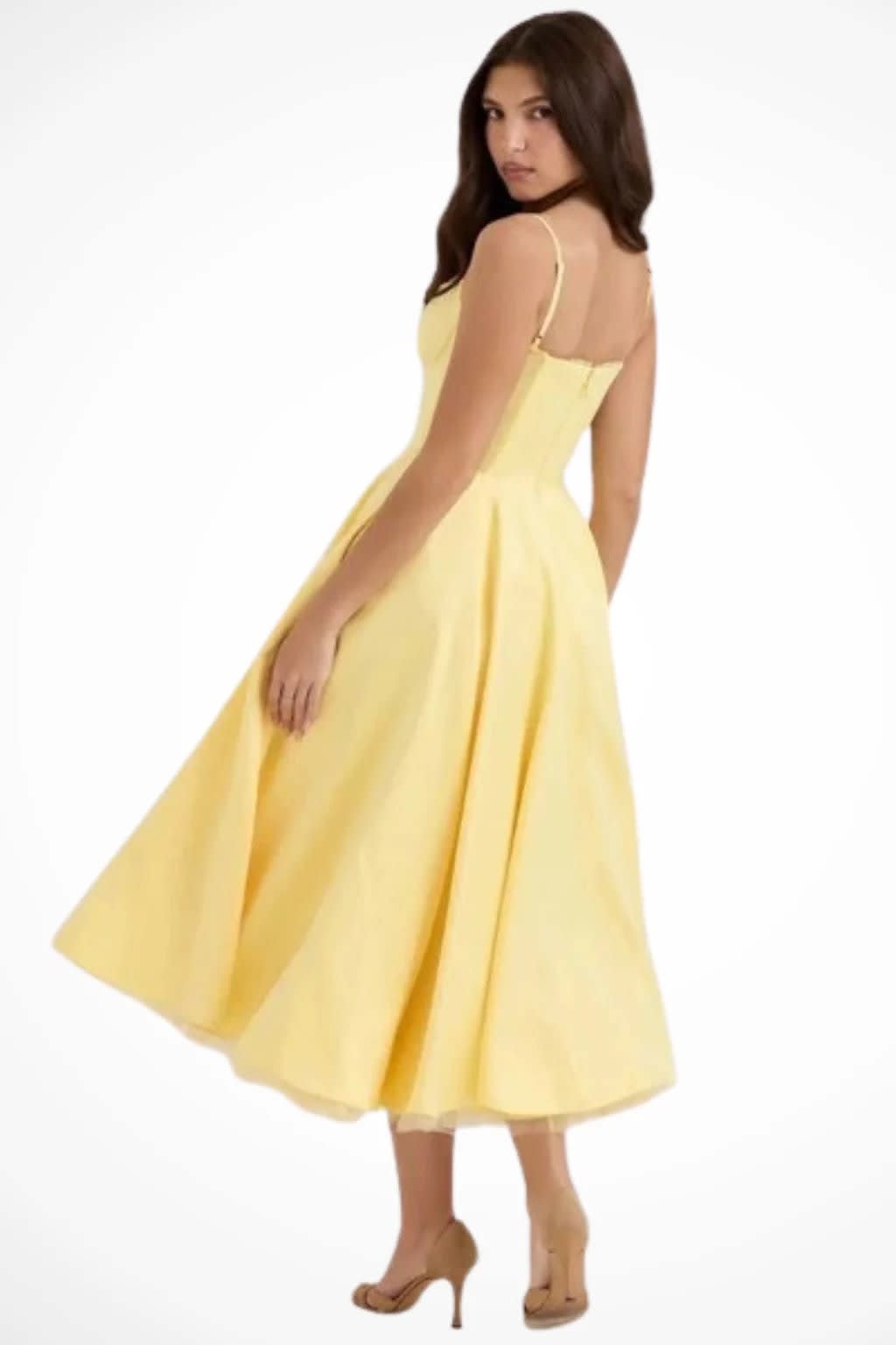Tamsin Corset Wedding Guest Midi Dress with Spaghetti Straps_15