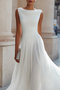 Annabelle Cowl Neck Flowy Wedding Guest Midi Dress