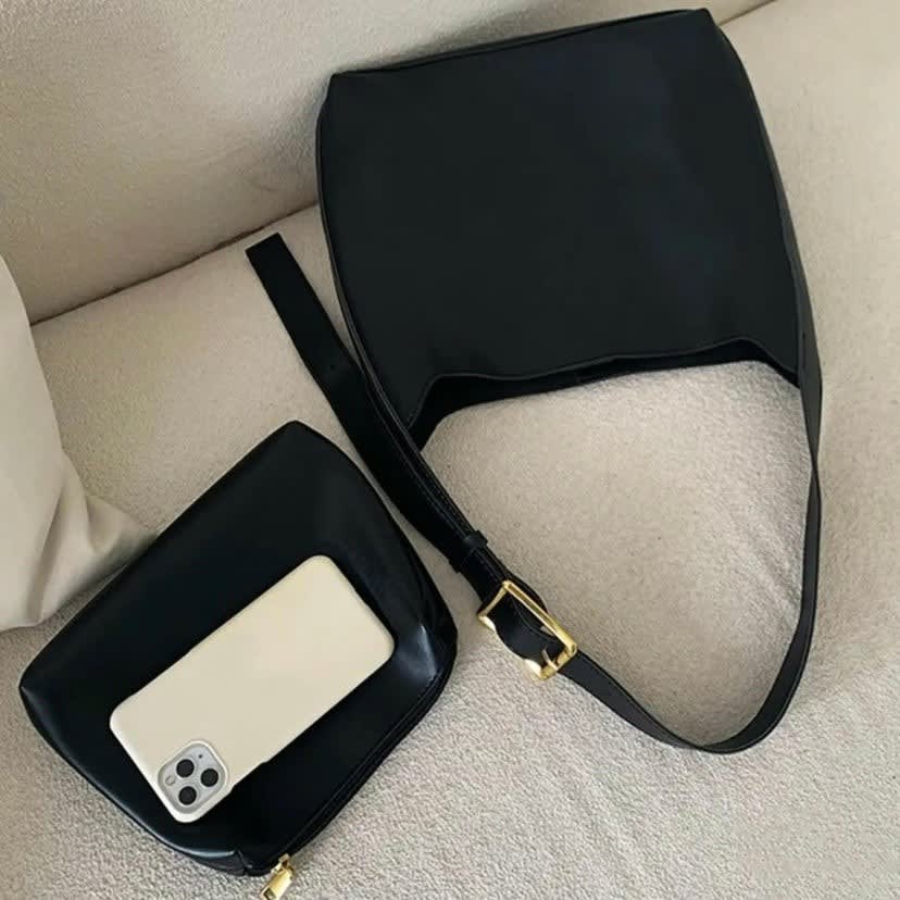 Dorothy Buckle Strap Slouchy Shoulder Bag