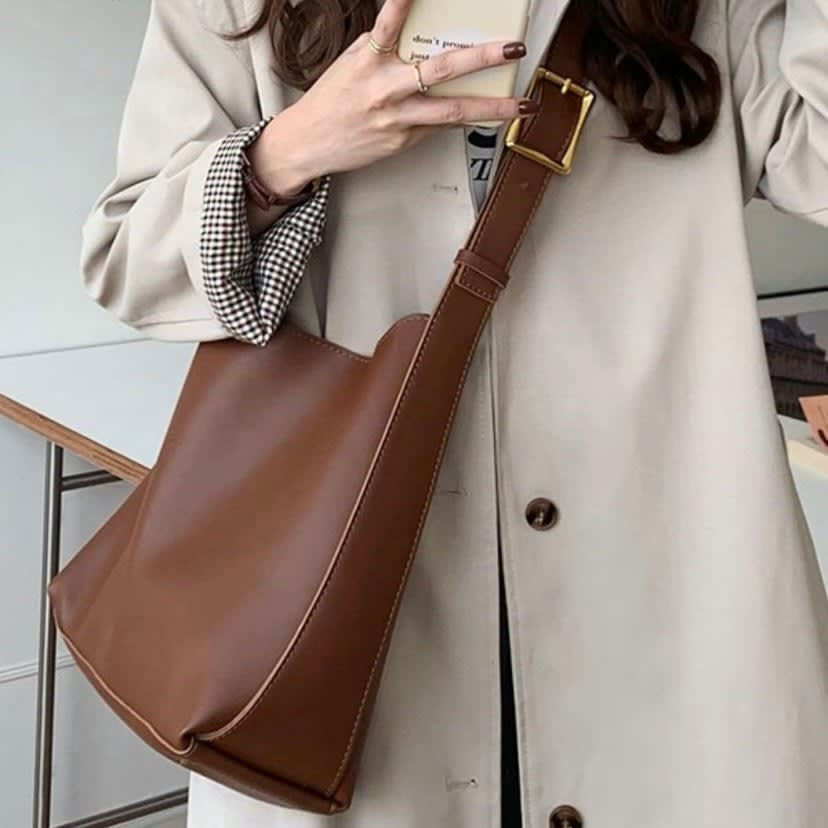 Dorothy Buckle Strap Slouchy Shoulder Bag