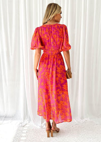 Dorothea Floral Belted Wedding Guest Maxi Dress