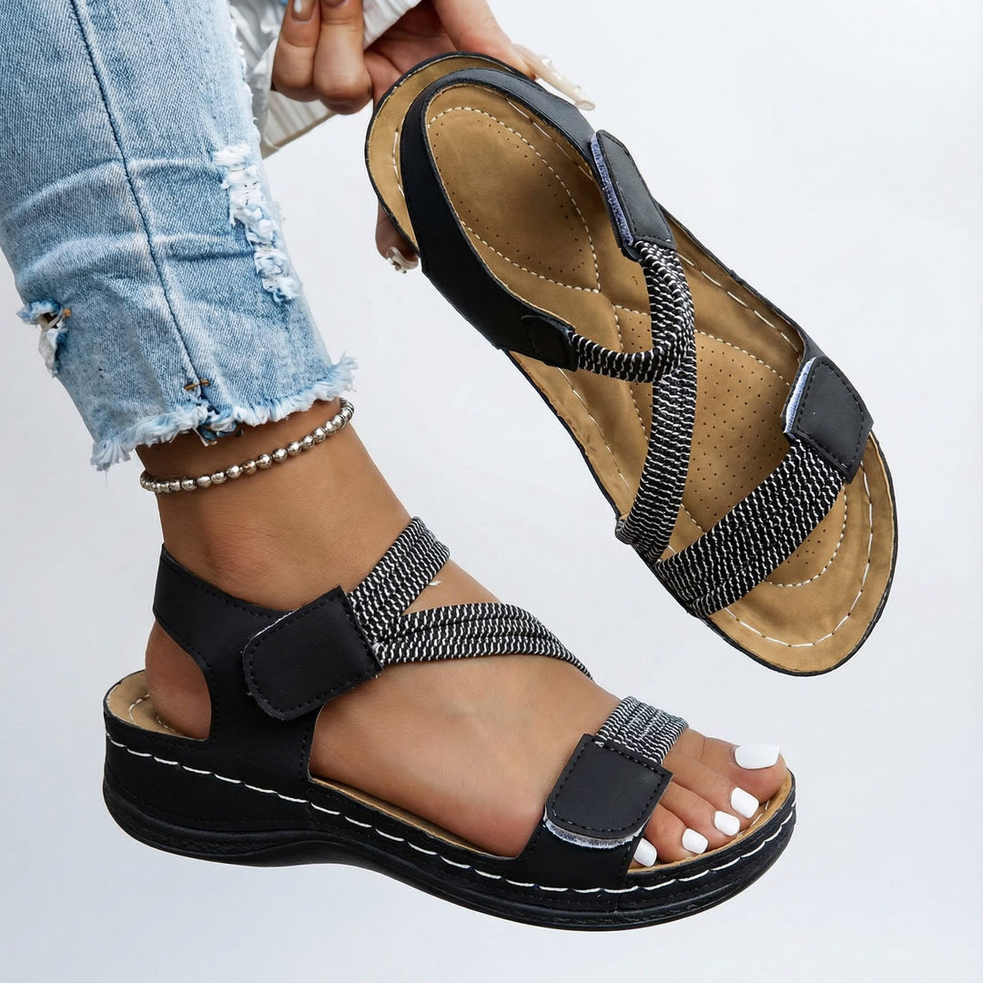 Felicity Adjustable Strap Wedge Orthopedic Sandals