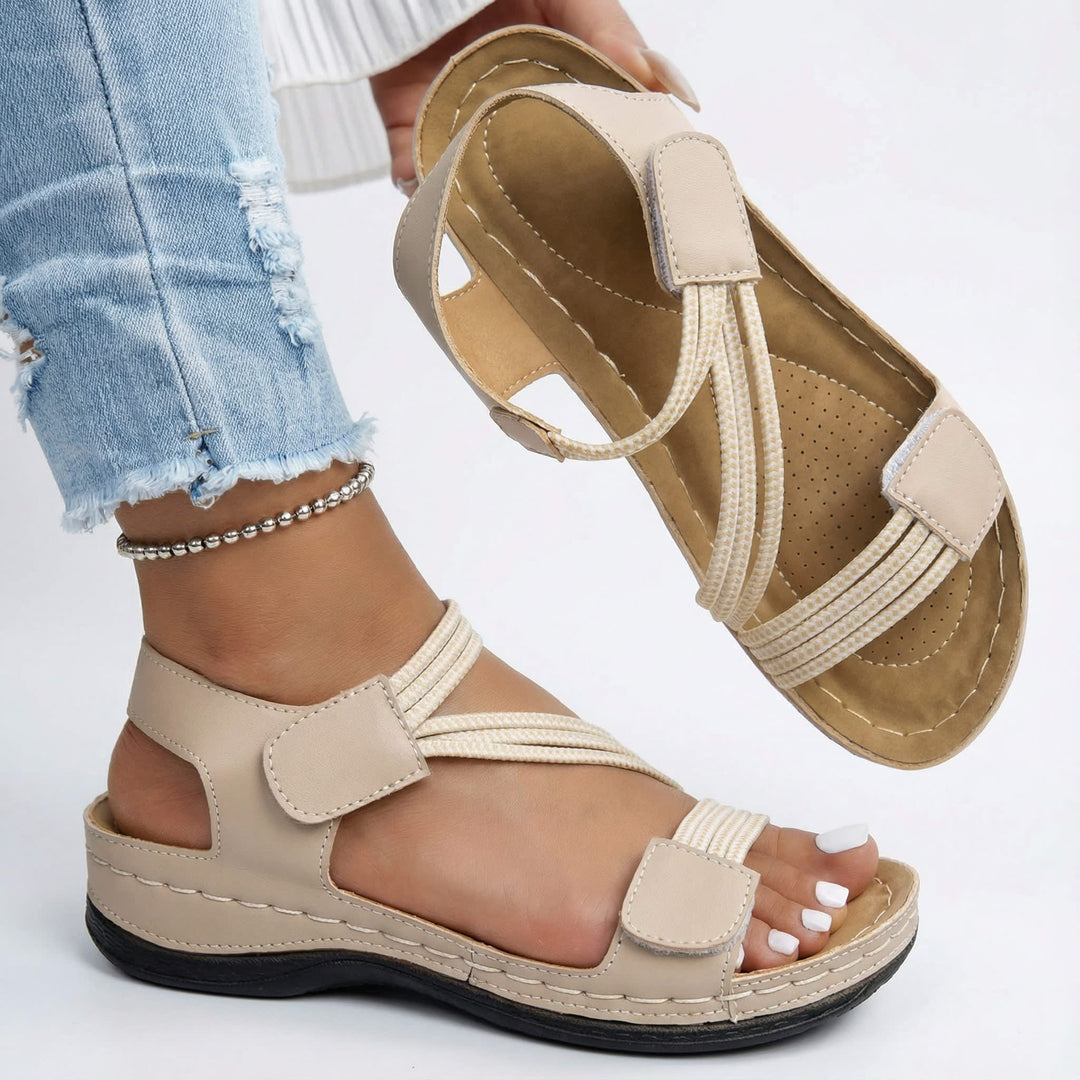 Felicity Adjustable Strap Wedge Orthopedic Sandals