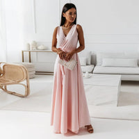 Priscilla Wrap V-Neck Maxi Wedding Guest Dress