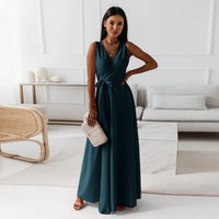 Priscilla Wrap V-Neck Maxi Wedding Guest Dress