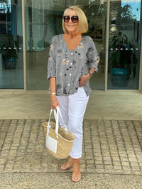 Aliana Floral Chiffon Tunic Top