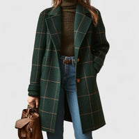 Eulalie Tailored Plaid Coat