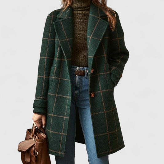 Eulalie Tailored Plaid Coat_1