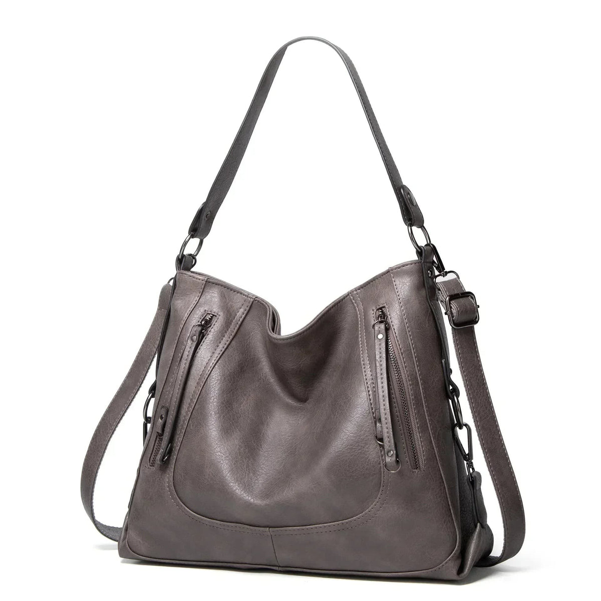 Edith Slouchy Leather Hobo Bag