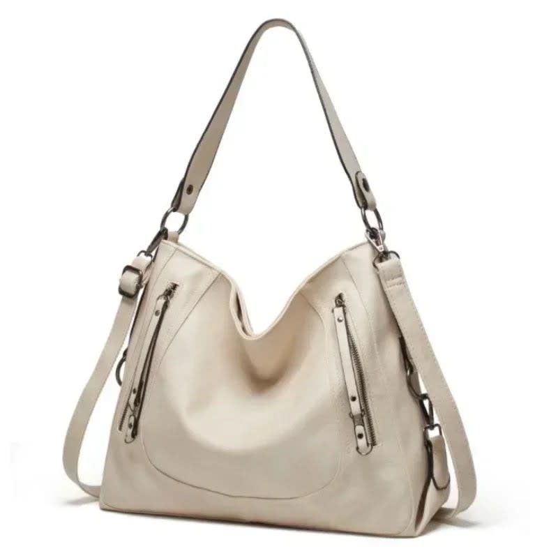 Edith Slouchy Leather Hobo Bag