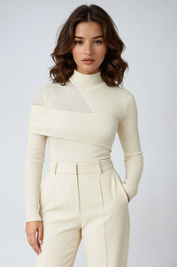 Miranda Ribbed Cut Out Knit Top