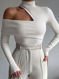 Miranda Ribbed Cut Out Knit Top