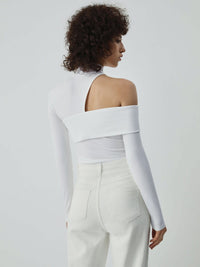 Miranda Ribbed Cut Out Knit Top