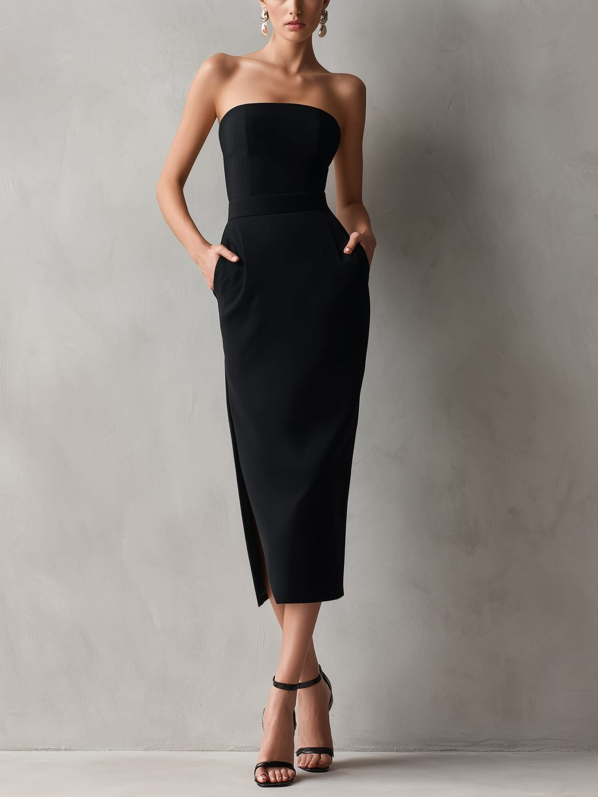 Nadine Strapless Bodycon Midi Dress