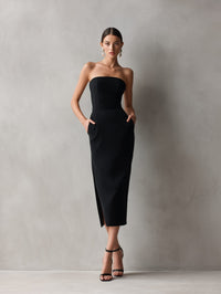 Nadine Strapless Bodycon Midi Dress