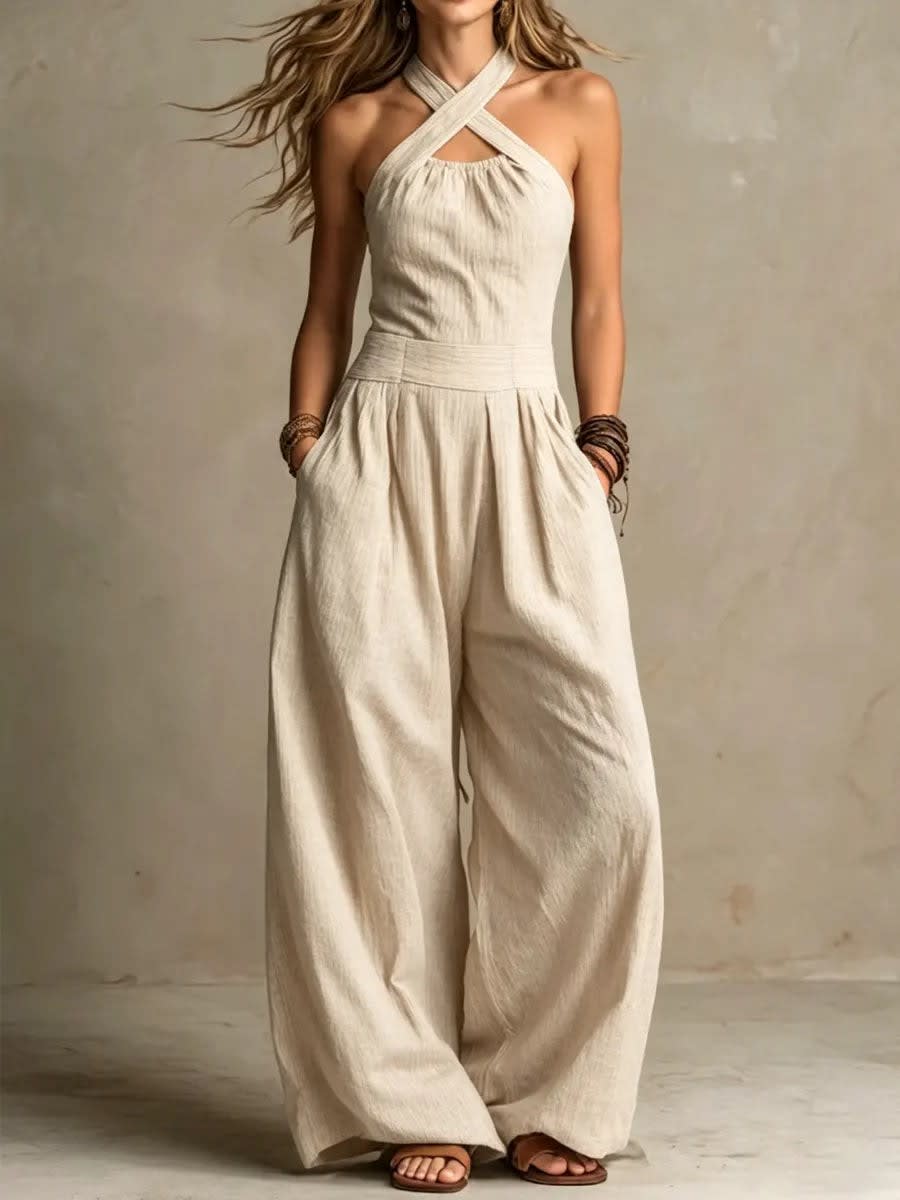 Milena Wide Leg Halter Jumpsuit_2