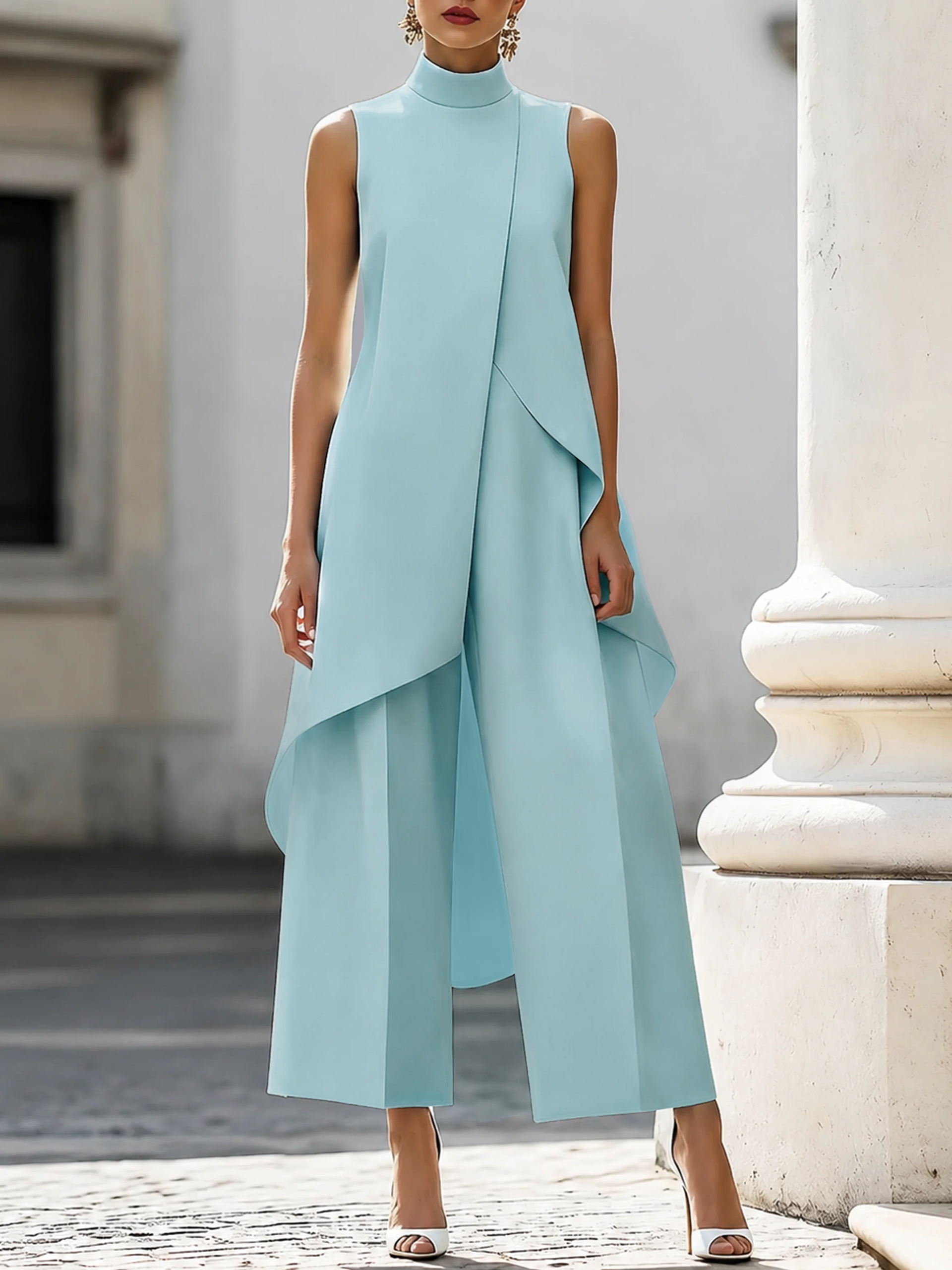 Meinir Tailored Wide-Leg Two-Piece Set
