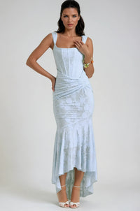Odessa Lace Corset Wedding Guest Maxi Dress
