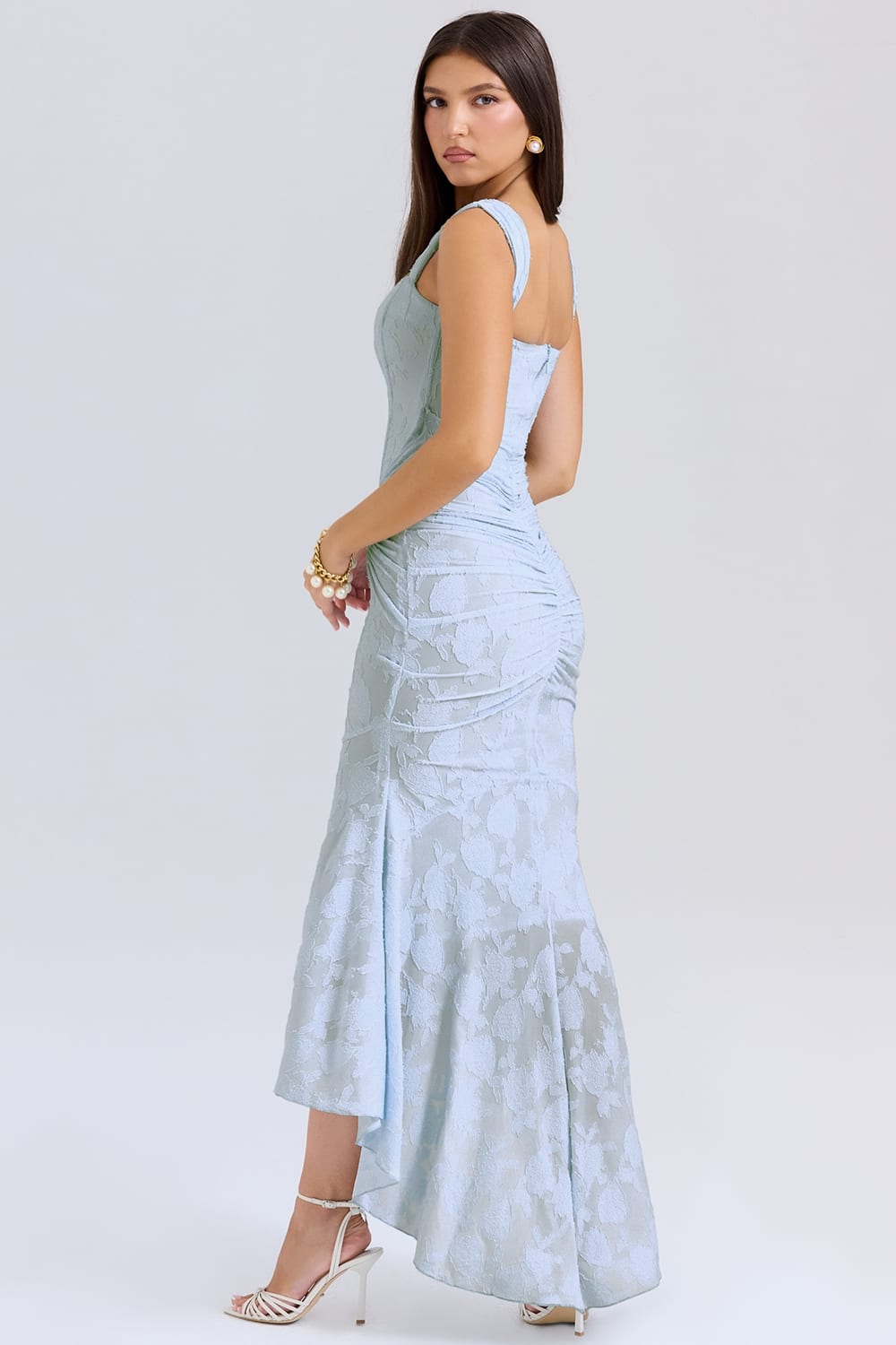 Odessa Lace Corset Wedding Guest Maxi Dress