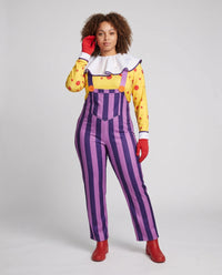 Coretta Striped Clown Dungaree Halloween Costume Set