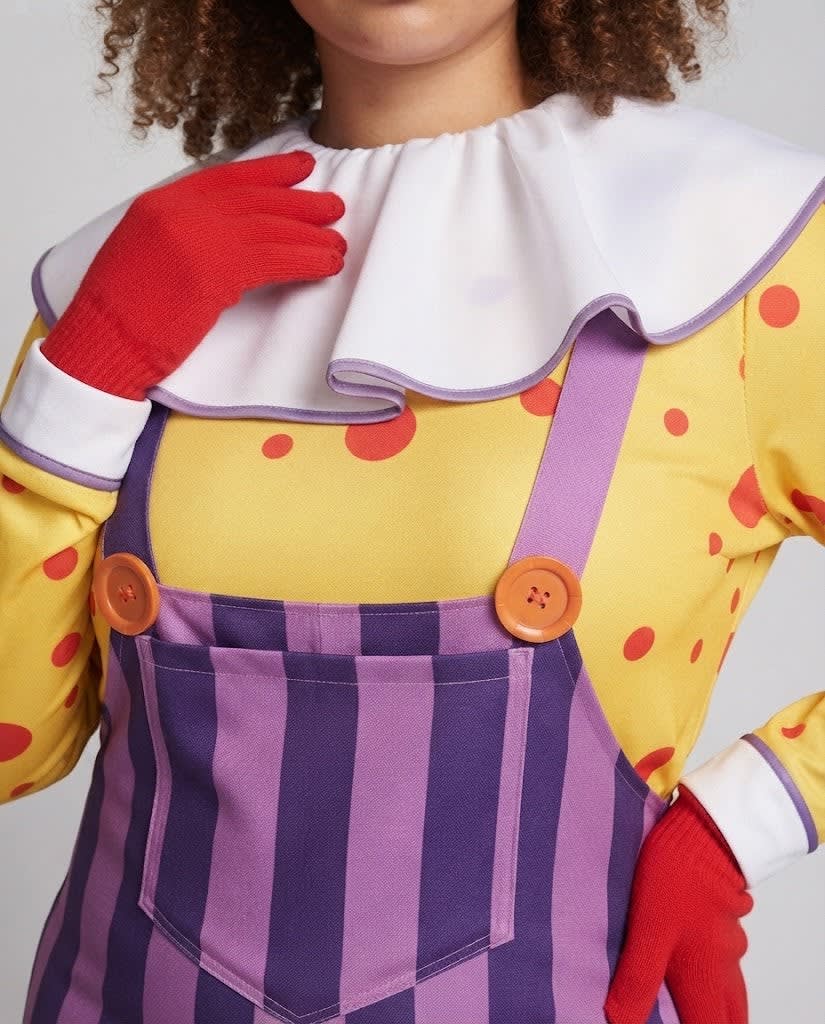 Coretta Striped Clown Dungaree Costume Set_3