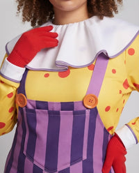 Coretta Striped Clown Dungaree Halloween Costume Set
