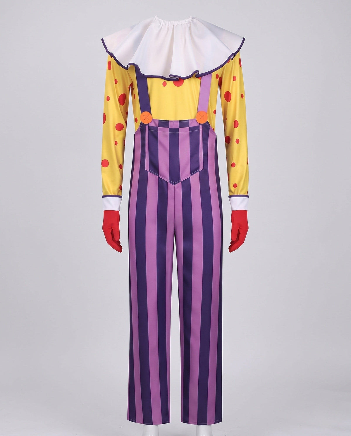 Coretta Striped Clown Dungaree Halloween Costume Set