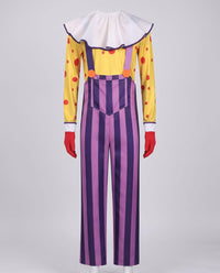 Coretta Striped Clown Dungaree Halloween Costume Set