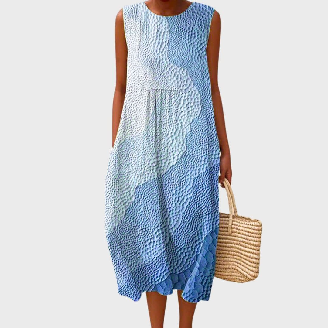 Milla Gingham Colorblock Sleeveless Midi Dress_3