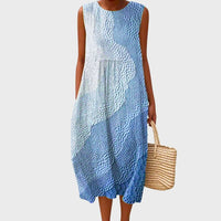Milla Gingham Colorblock Sleeveless Midi Dress
