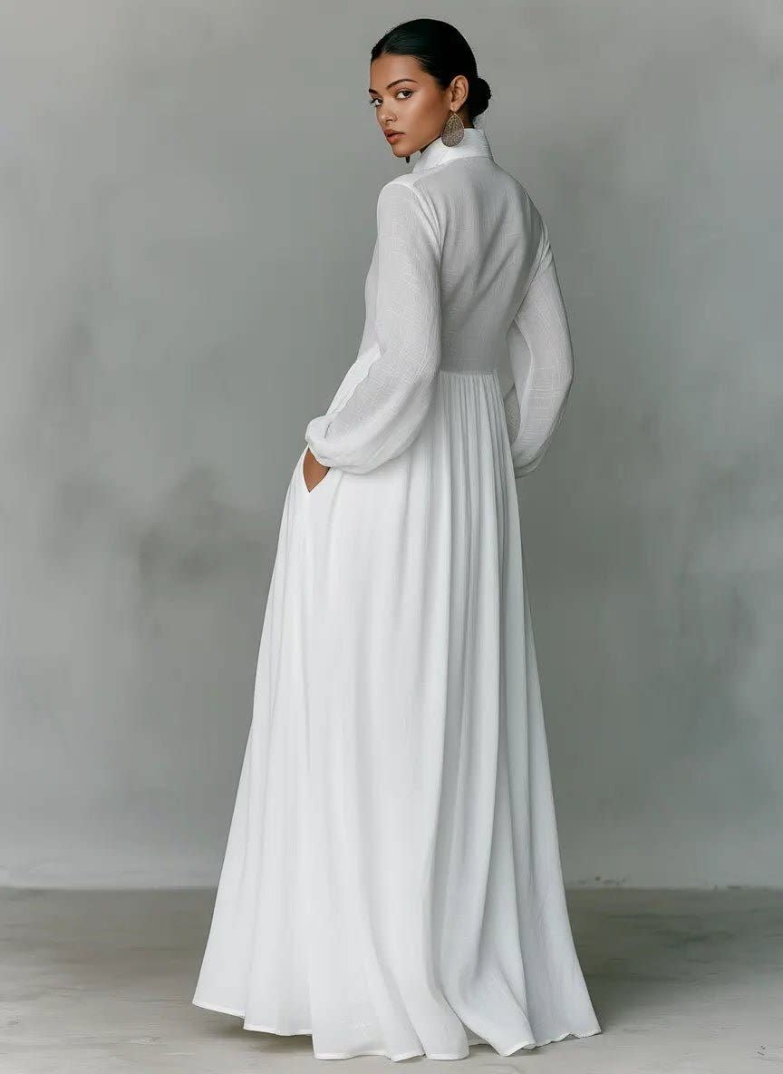 Aderyn Linen Blend Maxi Shirt Dress_2