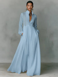 Aderyn Linen Blend Maxi Shirt Dress