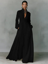 Aderyn Linen Blend Maxi Shirt Dress