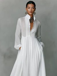 Aderyn Linen Blend Maxi Shirt Dress