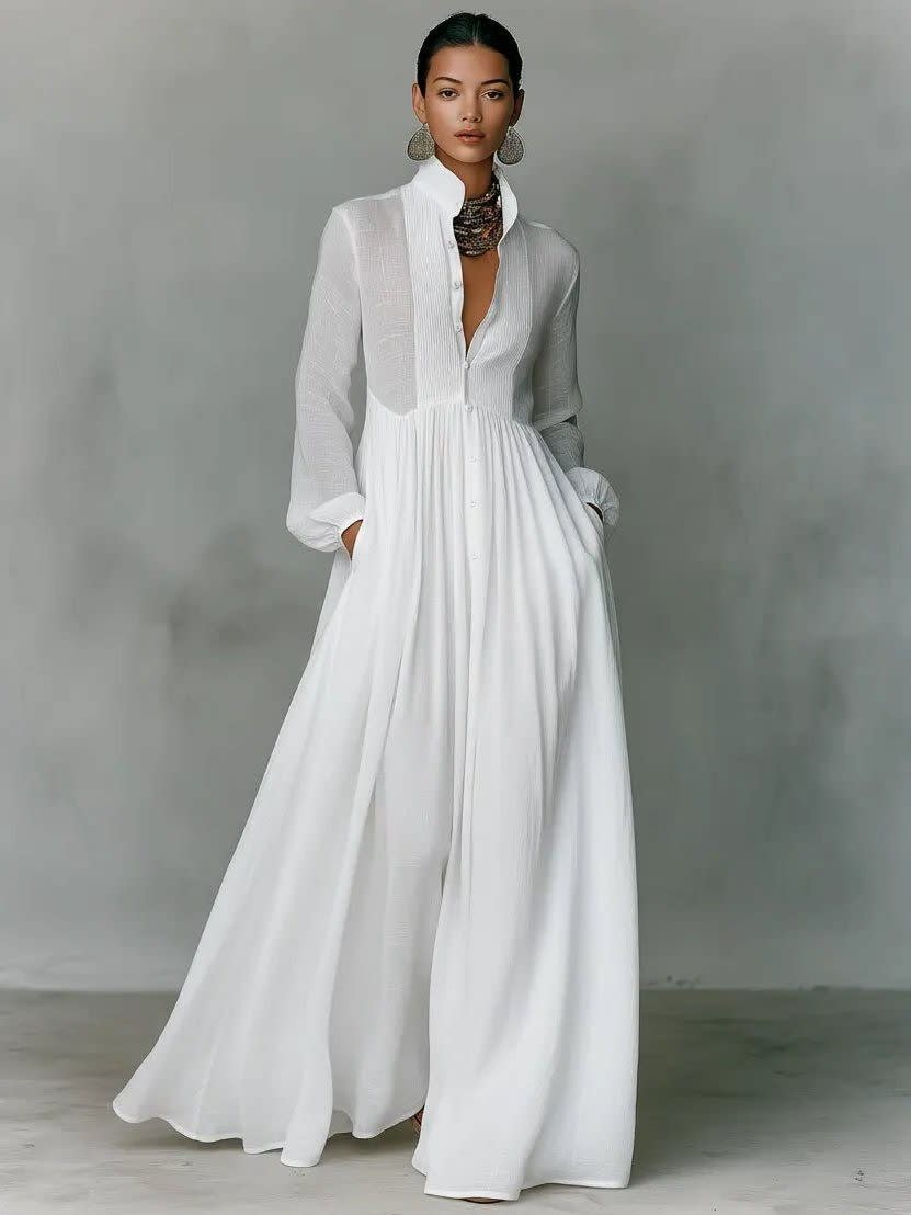 Aderyn Linen Blend Maxi Shirt Dress_7