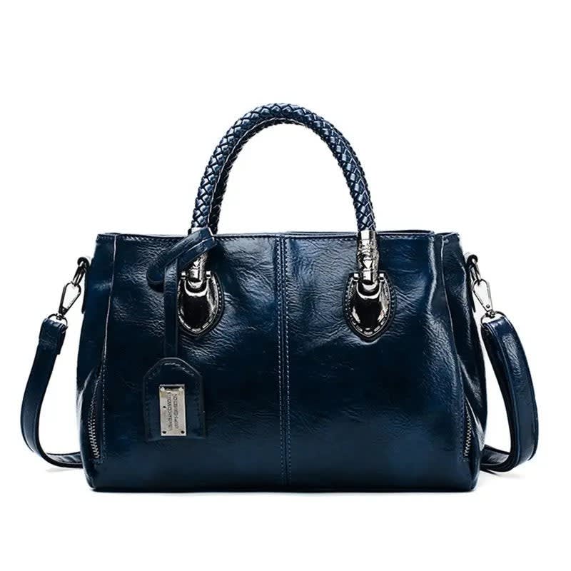Elaine Faux Leather Braided Handle Shoulder Bag_7