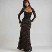 Phaedra Long Sleeve Lace Maxi Dress