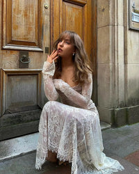 Phaedra Long Sleeve Lace Maxi Dress