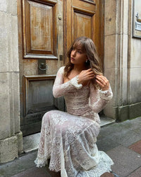 Phaedra Long Sleeve Lace Maxi Dress