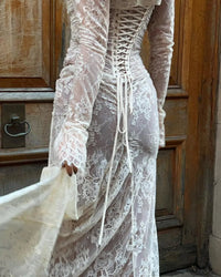 Phaedra Long Sleeve Lace Maxi Dress