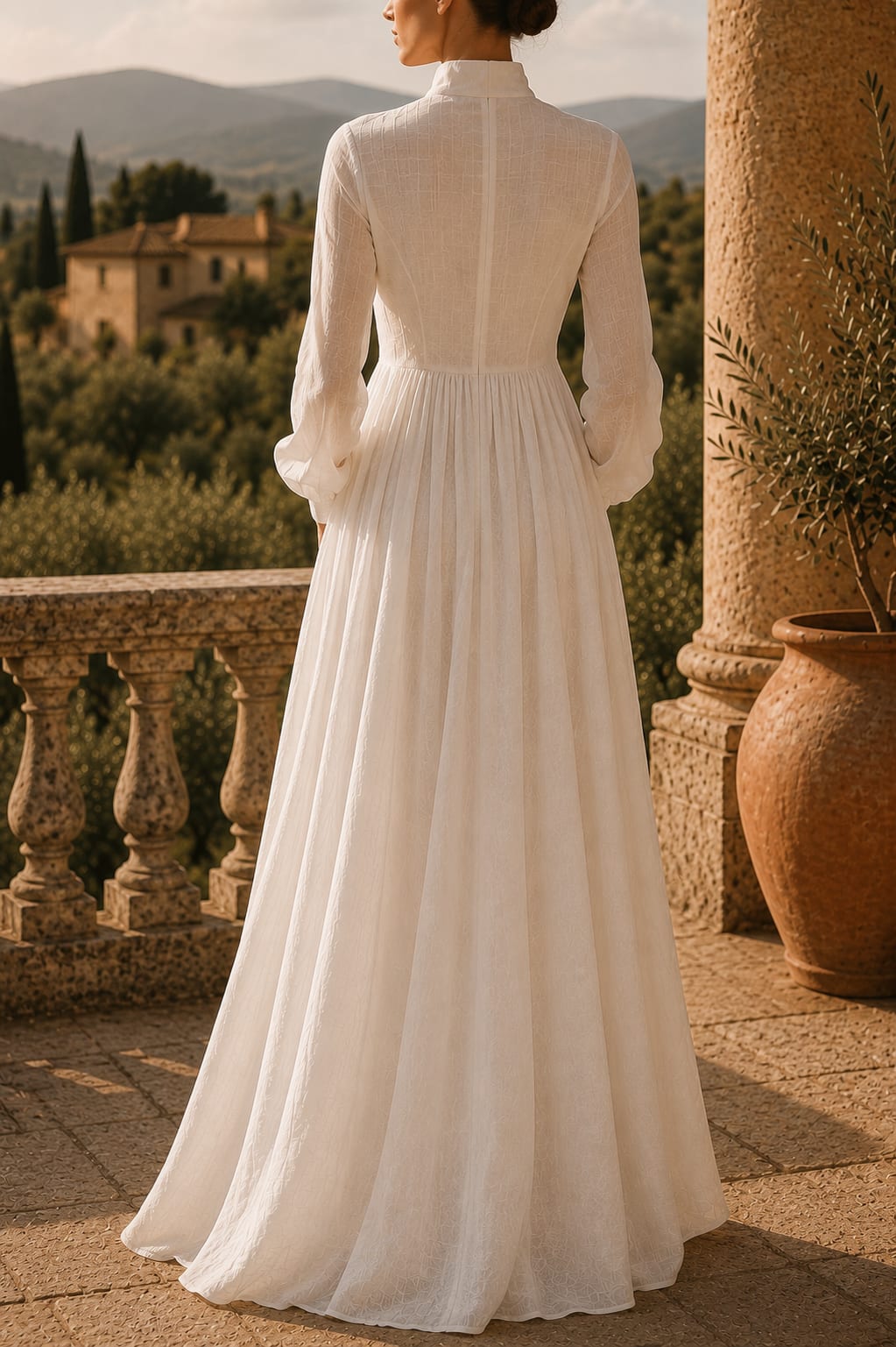 Virginia Long Sleeve A-Line Maxi Shirt Dress