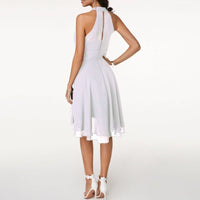 Rae Ruffle Halter Neck A-Line Dress