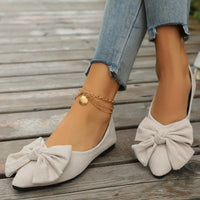 Amelia Rose Bow Detail Cushioned Ballet Flats