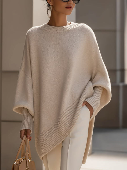 Ulani Oversized Drape Knit Sweater_1