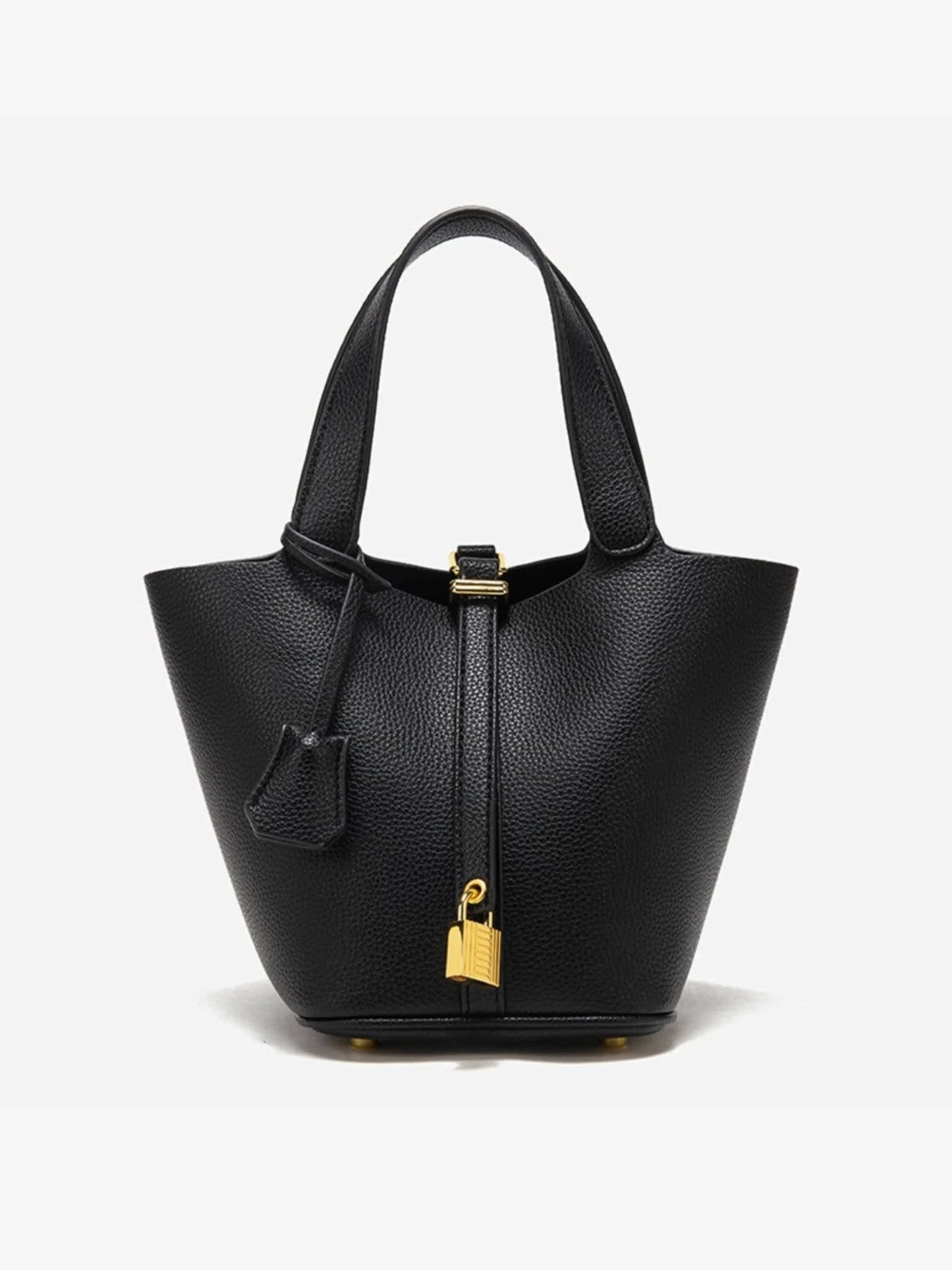 Lila Structured Leather Bucket Bag_1