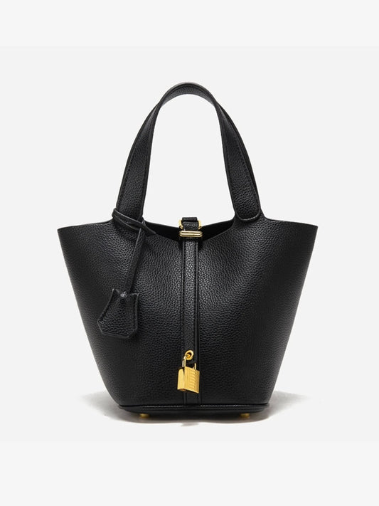 Lila Structured Leather Bucket Bag_1