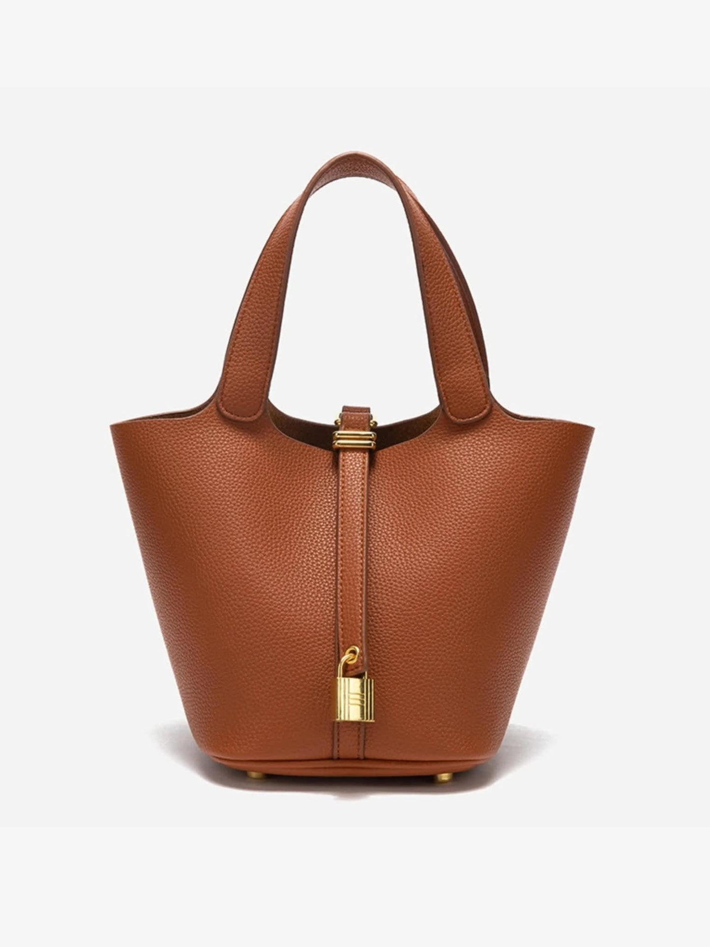 Lila Structured Leather Bucket Bag_10