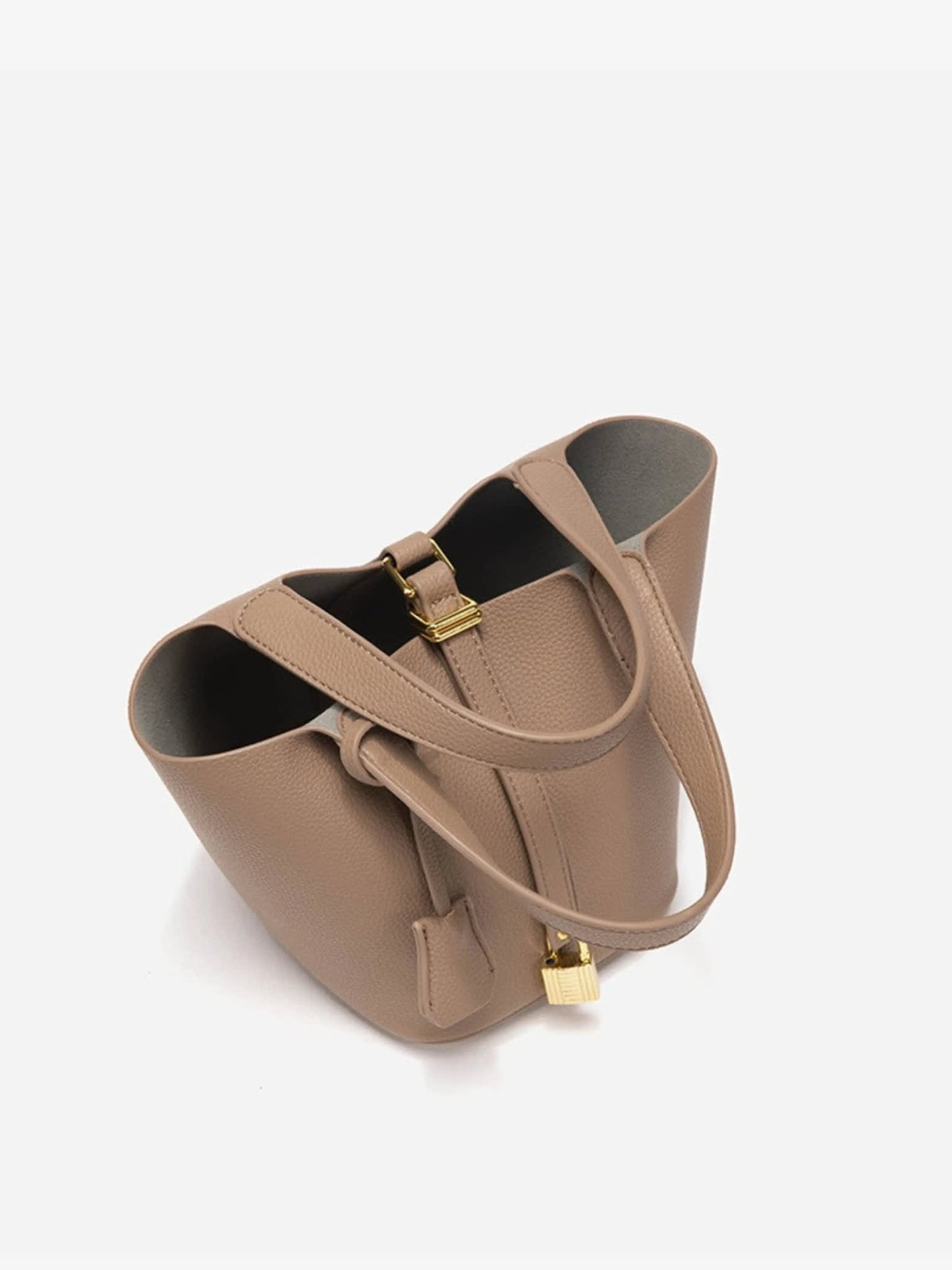 Lila Structured Leather Bucket Bag_4