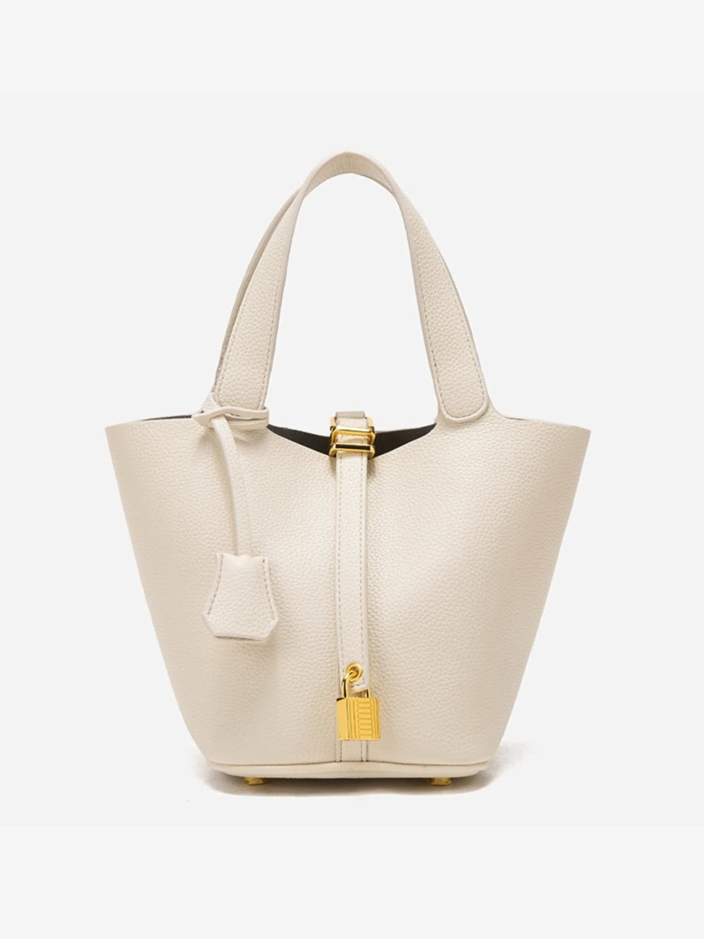 Lila Structured Leather Bucket Bag_9